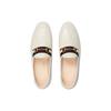 Slip On Loafer With Web White Leather Women's 631619 CQXM0 9065