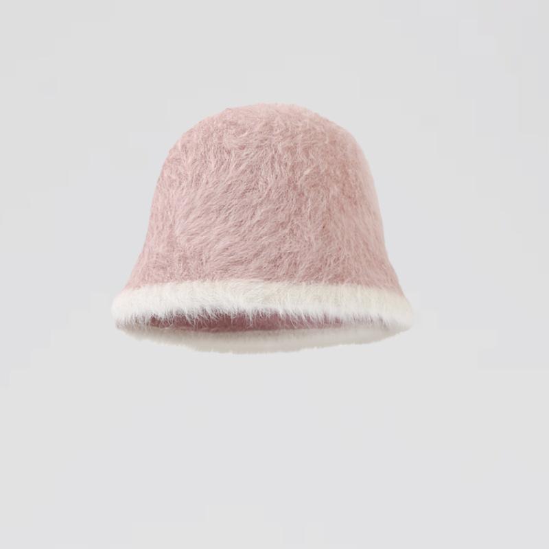 

Шляпа Женская Мода Осень и Зима Новая Панама Корейский Стиль Сочетание Цветов Омолаживающая Кроличий Мех Шляпа Рыбака Универсальная Теплая Плюшевая Шляпа average size