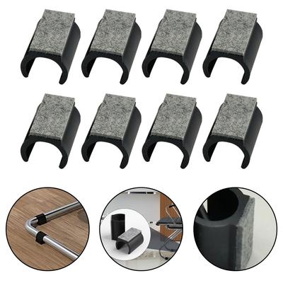8 pièces Patins de Meubles pour Chaises 25mm Adaptés pour Protéger les Sols et Réduire le Bruit Feutre de Laine Ouverture Coussin de Pied en U Arche