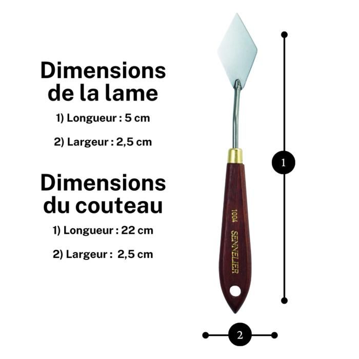 Painting Knife - Sennelier - No. 1004 - Wooden Handle - Steel Blade
