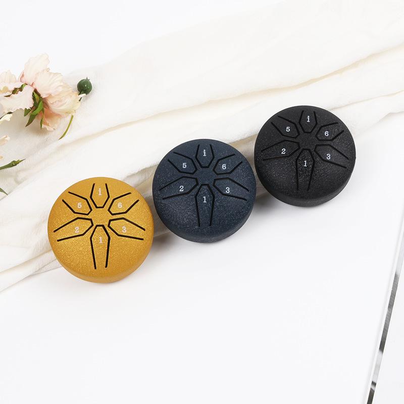 3-inch 6-Tone Mini Kalimba Pocket Drum - Musical Instrument Gift for Kids and Students