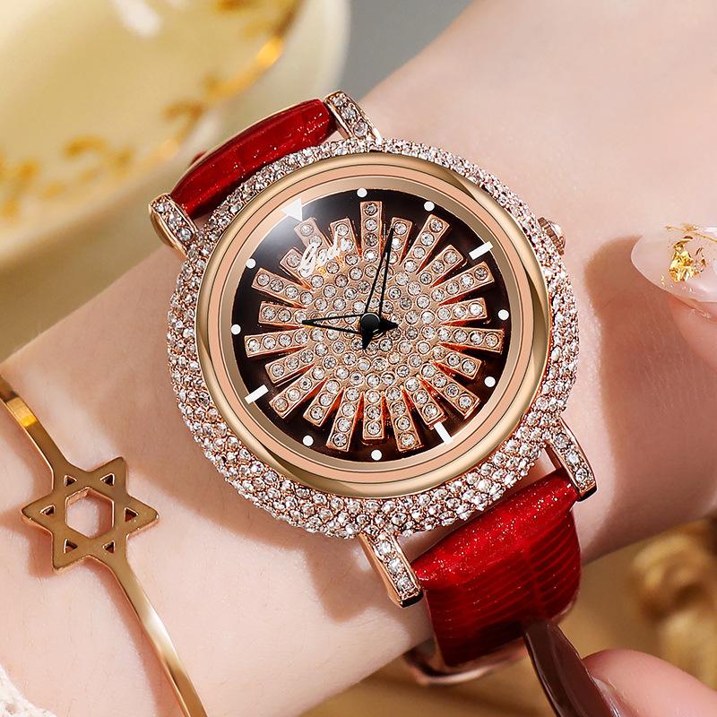 Fashion Light Luxury Women S Watch With Diamond Waterproof Quartz Watch