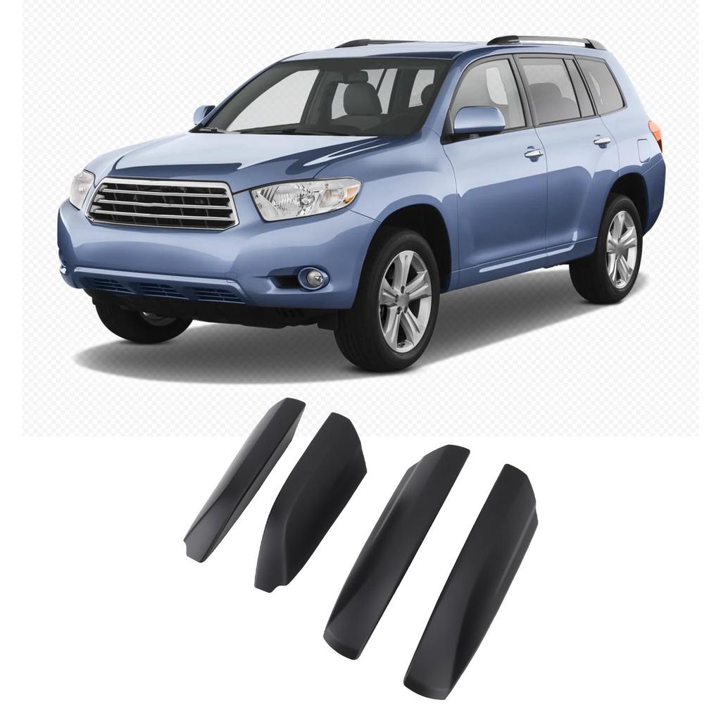 4Pcs Roof   Rack Rail End Cover Roof Rack       Cover Replacement for     2007 To 2013