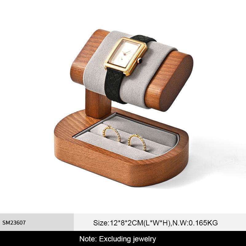 Solid Wood Watches Display Stands Base Watch Necklace Bracelet Organizer Rack Bangle Scrunchie Headband Showcase Stands