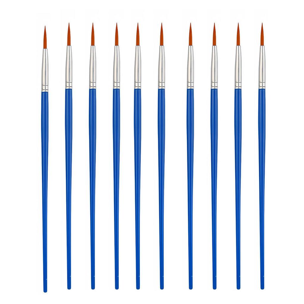 Children's Nylon Hair Gouache & Acrylic Paint Brushes – Set for Oil Painting, Graffiti, and Outlining.