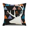 New Home Geometric Color Matching Cartoon Animal Modern Simple Hand-painted Linen Pillow Cushion Cover