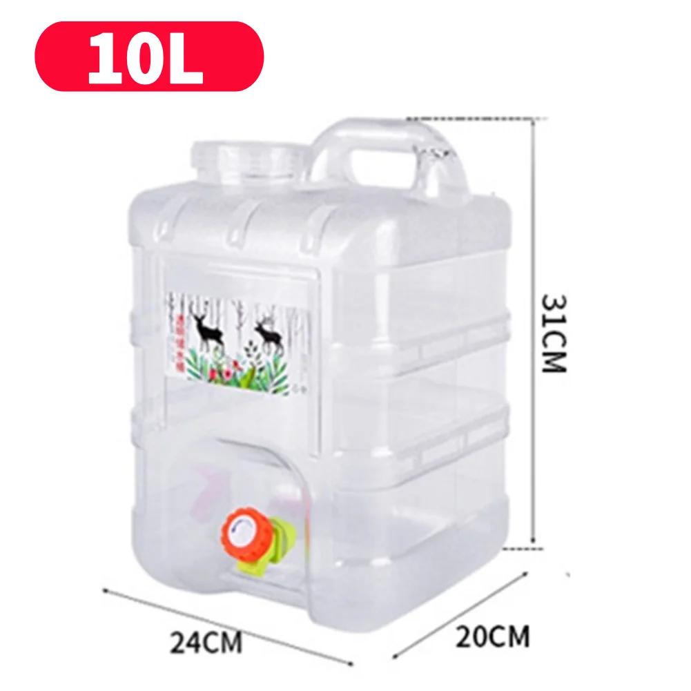 10L/15L Outdoor Water Bucket Food Grade with Faucet Driving Water Tank Container Water Storage Bucket for Picnic Travel Driving