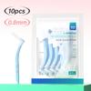 Y-Kelin L-Shaped Interdental Brush Orthodontic Soft Bristles for Gap Cleaning 10Pcs Oral Care Tool