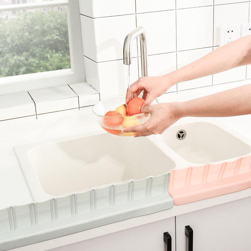 1ks Vodotěsná zástěna proti stříkající vodě do dřezu s přísavkami, Kuchyňské potřeby Domácí dřez Pracovní deska Odolná proti stříkající vodě Zástěna proti vodě