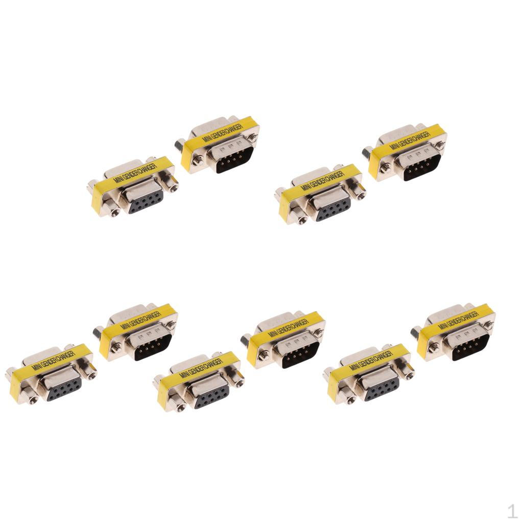 DB9 9Pin Female to Female/Male Male Gender Change Converter Adapter RS232
