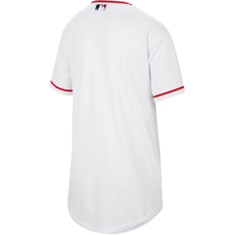 Nike X MLB Kids Baseball Jersey Collaboration Soft Comfortable Breathable Casual Sports Short Sleeve Los Angeles Angels Kids Tops White HJ7859-100