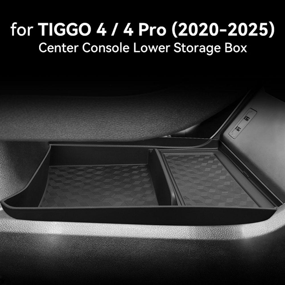 Car Storage Tray For Chery Tiggo 4 CSH PHEV Ebro S400 HEV 2025 2026 Armrest Storage Box Central Control Lower Tray K6K6