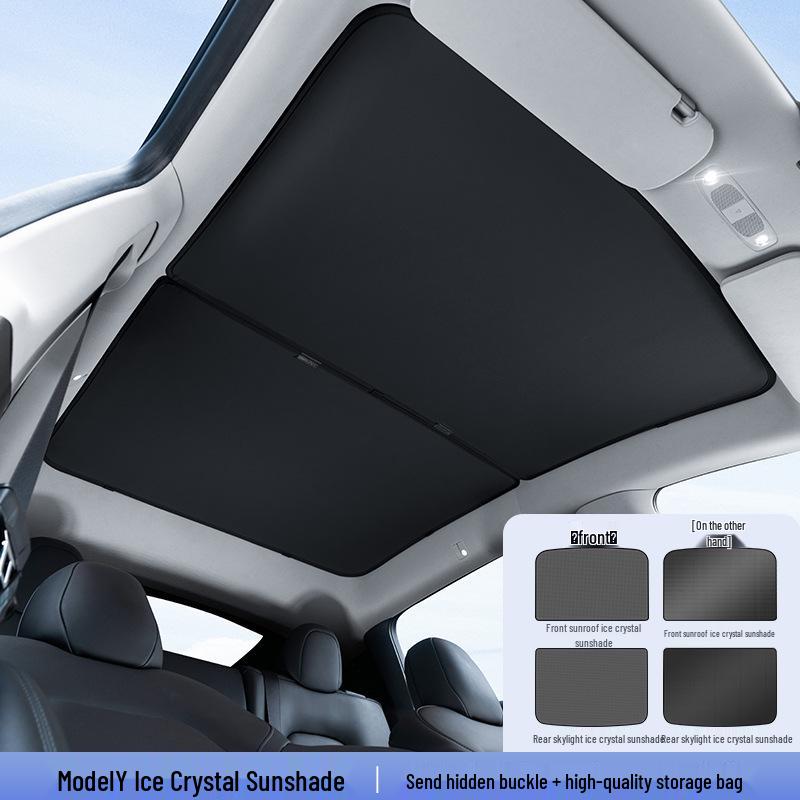 Tesla Model 3 Refresh YL Sunshade: Skyview Sunroof Heat Insulation & Sun Protection.