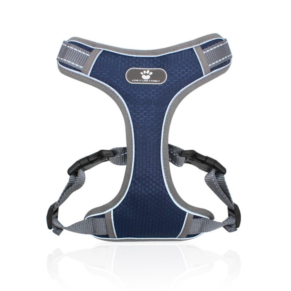 Pet Accessoires Reflective Dog Harness Oxford Cloth Waterproof Pet Harness Walk Dog Dog Vest Dogs S синий
