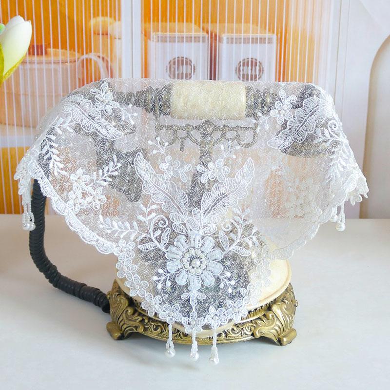 Popüler beyaz boncuklu çiçekler Nakışlı masa örtüsü düğün masa örtüsü mutfak Noel Masa dekorasyonu ve aksesuarları