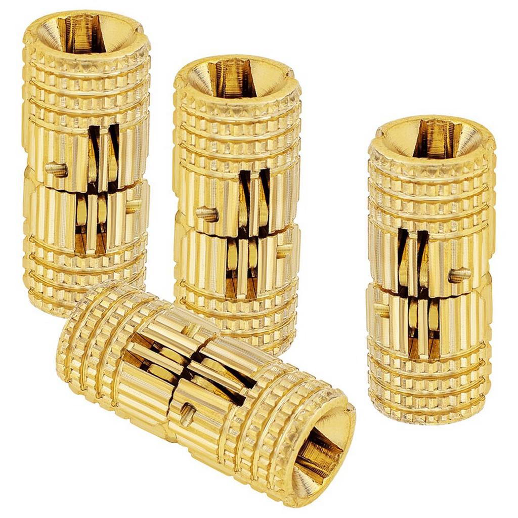ABBP-40Pcs 10 Mm Brass Barrel Hinges,180 Degree Opening Angle Concealed Furniture Hinges
