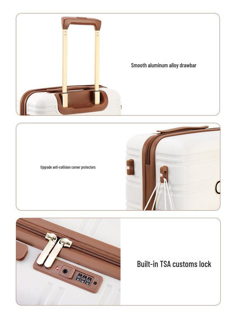 20-Inch Unisex Carry-On Suitcase with Combination Lock and Large Capacity