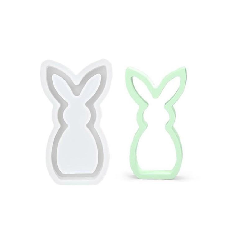 

Hollow Easter Hare Silicone Molds Professional Candle Making Tool for Handmade Candle Soap Tealight Stand Resin Casting Small