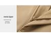 Khaki Women's Wide-Leg Pants – Spring/Autumn 2025: Draped, Nine-Point, Casual Straight-Leg Fit.