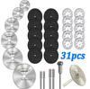 10/31 Pièces Disques de Coupe Diamantés Meuleuse Ponçage Roue de Ponçage Lame de Scie Circulaire Travail du Bois Métal Mini Perceuse Outil Rotatif Accessoires