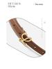 Women's High-End Genuine Leather Belt with L Buckle - Versatile Fashion Accessory