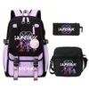 KPop Demon Hunters Korean version of student school bag children's backpack pencil bag set