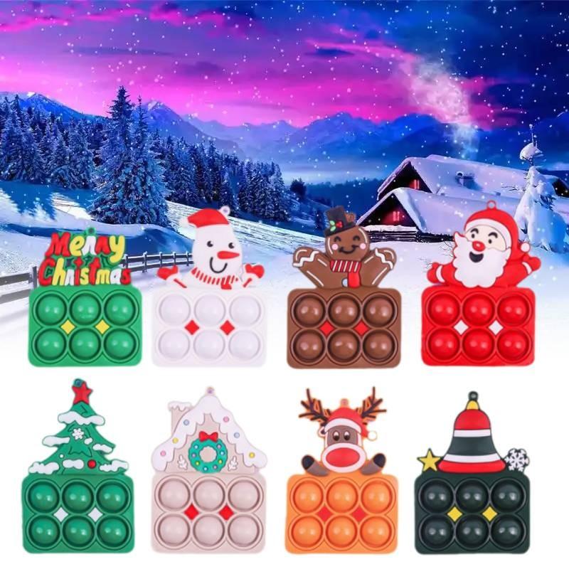 Decompression Toys Christmas Toy Keychain Santa Claus Pendant Xmas Gift Child
