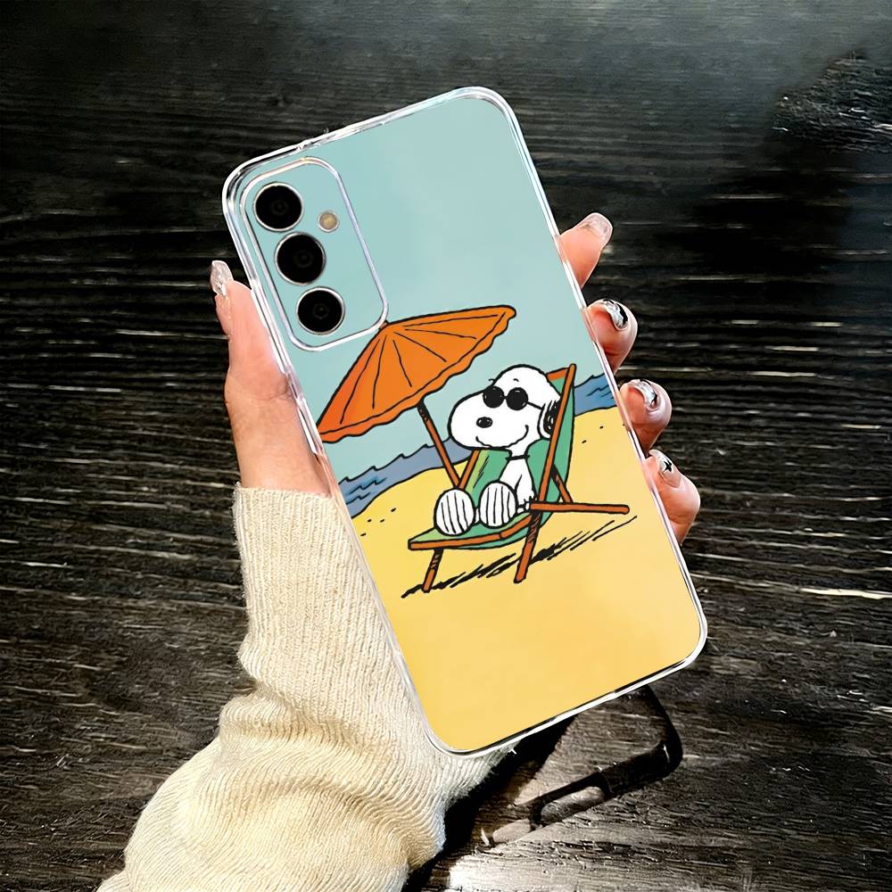 O-l Snoopy   Phone Case For SamsungA10,12,20,21S,30,31,40,50,51,52,70,71 Transparent Cover