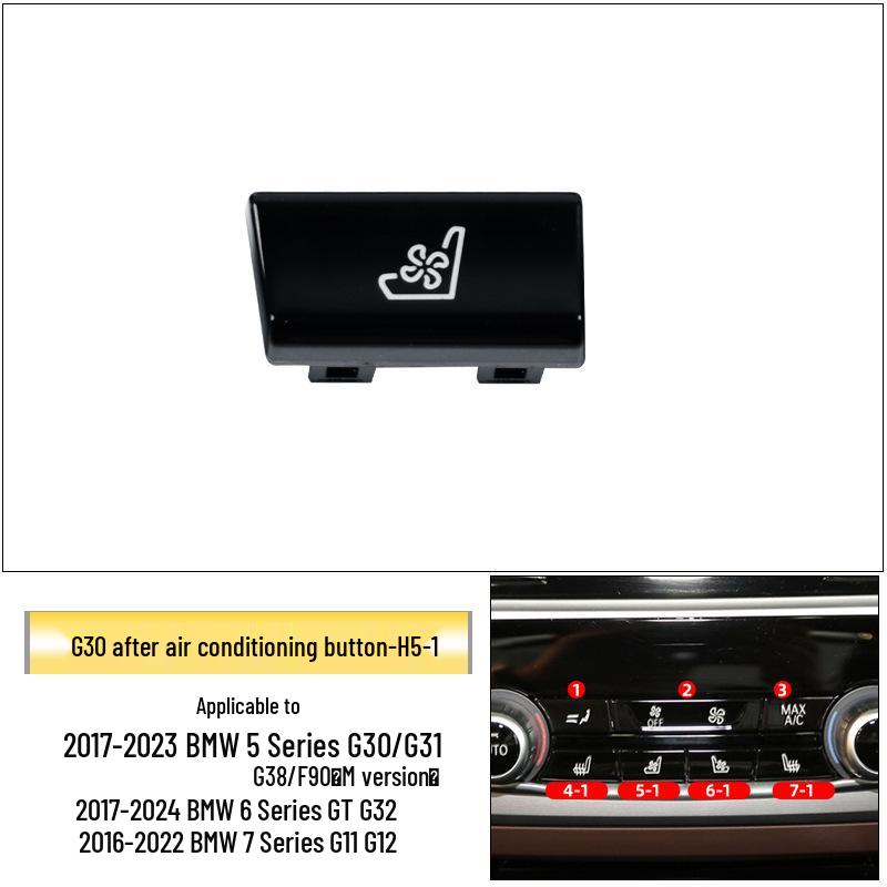 Compatible with BMW 5 Series, 7 Series, GT, 6 Series, G32, G30 Rear Air Conditioning Switch Buttons