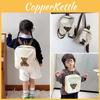 Playful Nylon Bear Embroidered Kids Backpack Offering Comfort And Style For All