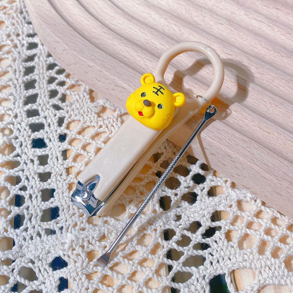 New Cute Cartoon Bear Bunny Nail Clippers Anti Splash Nail Trimmer Baby Nail Care Accessories Manicure Tools