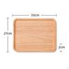 Wood Serving Platter Breakfast Tray Tea Drink Modern Food Snacks Plate for Kitchen