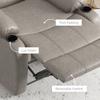 Recliner Chair, Microfibre Reclining Chair with Adjustable Leg Rest, Cup Holders, Recliner Armchair for Home Living Room, Brown