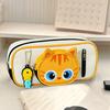 Cute Pencil Case Cartoon Cat Pencil Pouch Large Capacity Stationery Organizer for Middle School And Elementary School