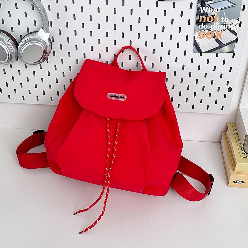 Дизайн на шнурке чувство стиля выходной досуг уличный рюкзак женский легкий модный универсальный простой туристический рюкзак красный