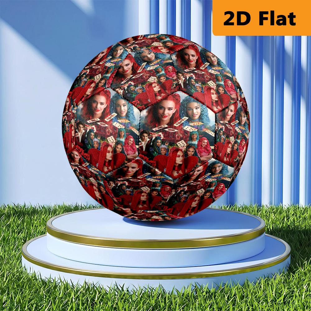 Descendants Rise Red Soccer Ball Suitable For Both Training And Competition High Elasticity Very Elastic