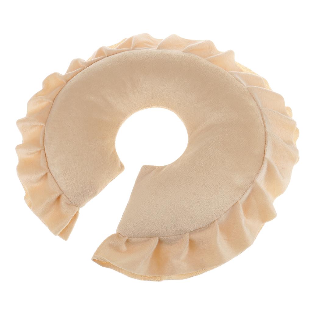 Travel Neck Pillow Ergonomic Face Cradle Cushion Soft Polyester Headrest Pillow for Camping Office and Airplane Rest