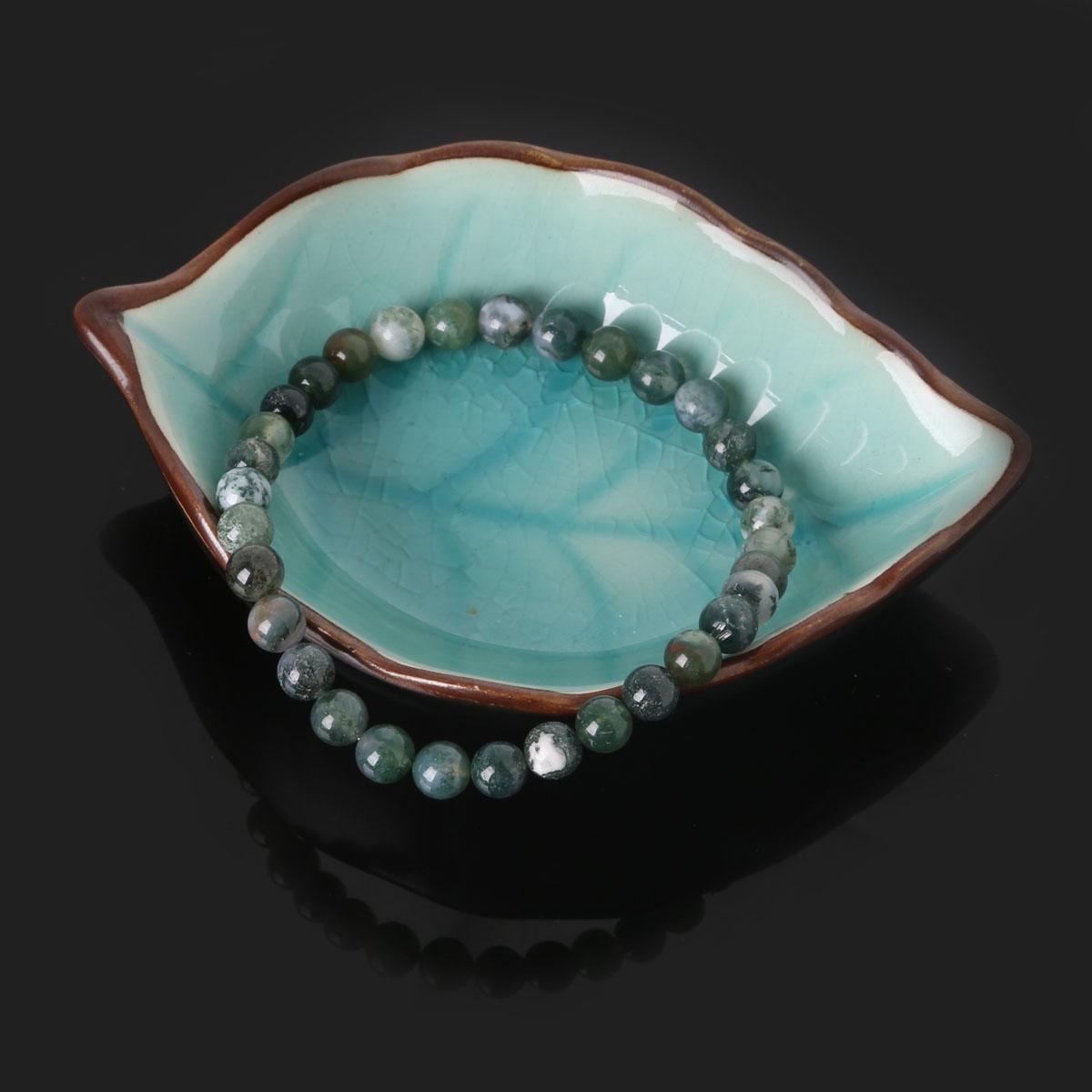 

Модный браслет из натурального камня 6 мм для женщин и мужчин Amythests, бирюзовый агат, браслеты из бисера, браслеты Number 19