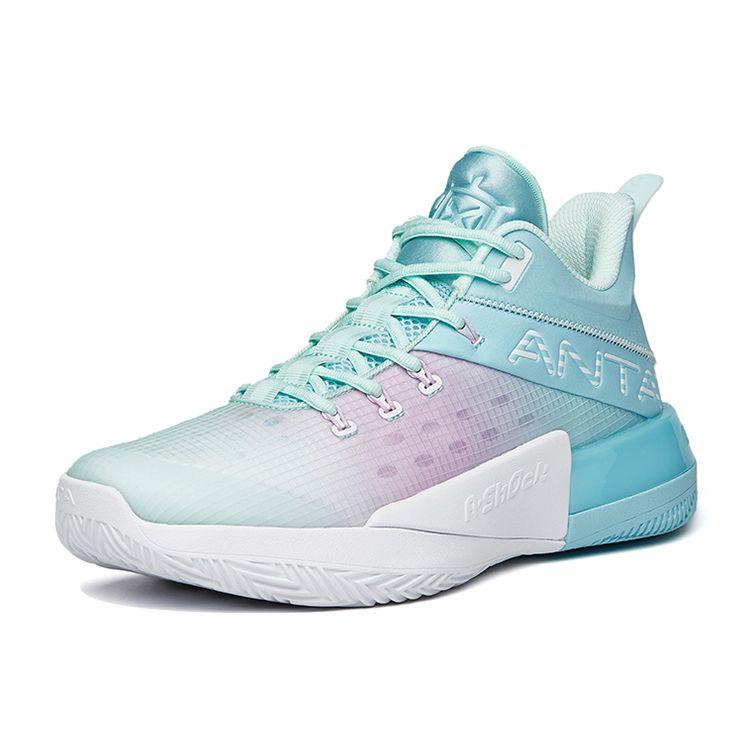 Anta Attack 2 Slip Resistant Durable Mid Top Basketball Shoes Men Sneakers Maca-Blue 112141633S-1