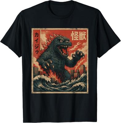 Kaiju Vintage Japanische Anime Kunst Retro Grafik T-Shirt Unisex T-Shirt