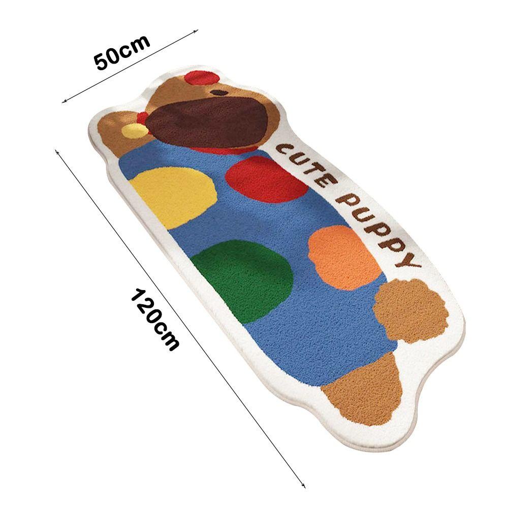 50*160cm Cartoon Bedroom Rug Wear-resistant Thick Imitation Cashmere Bedroom Bedside Blanket Absorbent Entrance Doormat Bedside