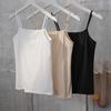Women Summer Modal Camisole Crop Tops Sleeveless Slim Sling T-shirt Black White Bottoming Tanks Bra Underwear Vest Tops