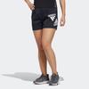 Adidas Logo Print Straight-Leg Sports Shorts Women Bottoms Black HE9952
