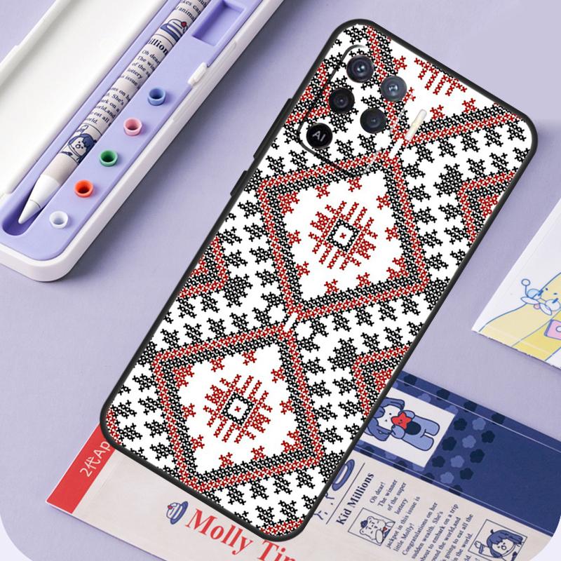 Ukraine Ornament Pattern For Oppo A94 A74 A54 A15 A18 A38 A58 A78 A98 A40 A60 A80 A16 A76 A96 A57 A17 A77 A5 Pro Case
