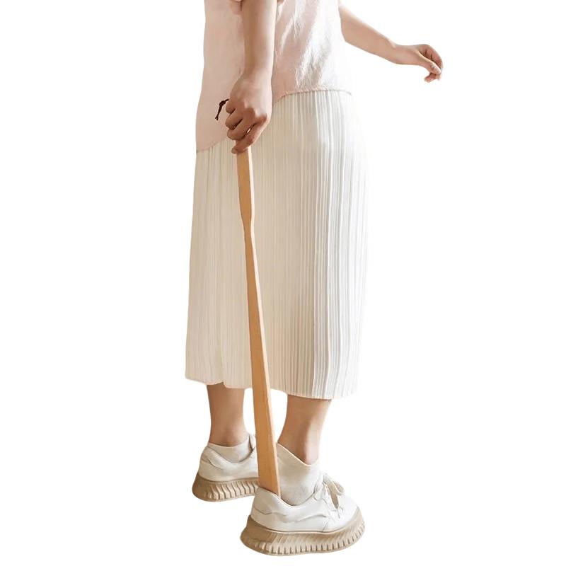 70cm Beechwood Long Handle Shoehorn