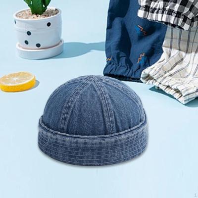 Beanie Hat Brimless Comfortable Summer Autumn Adjustable Landowner Denim for Dating