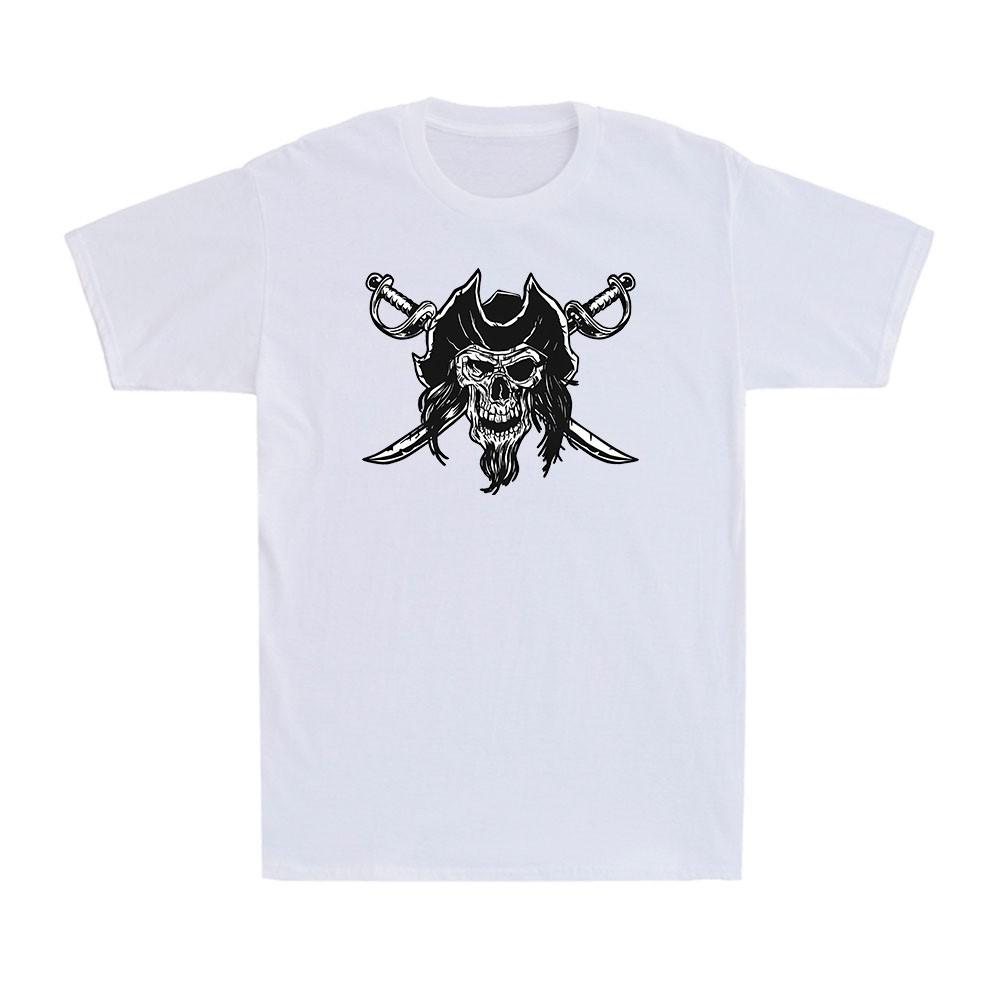 Pirate & Swords Skull Captain Novelty Vintage Adventure Men s Cotton T-Shirt S разноцветный