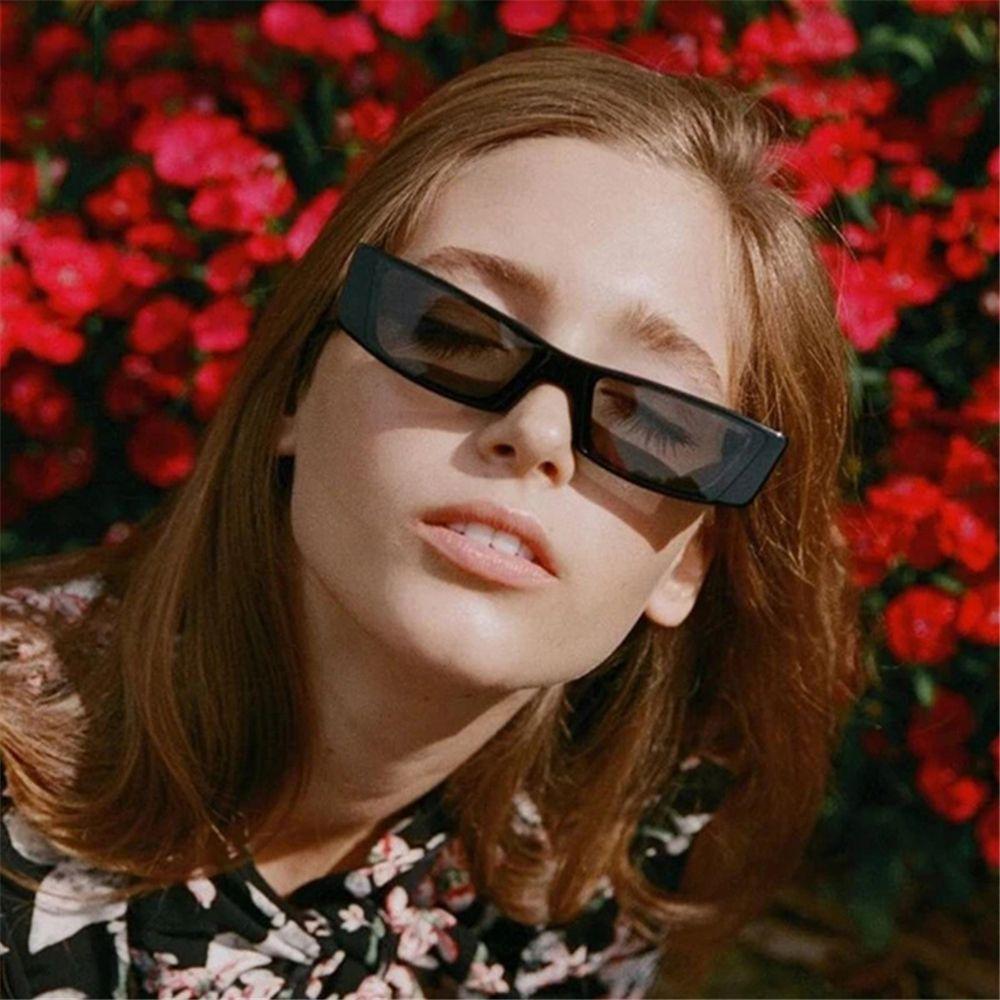 

Уличные очки узкие маленькие прямоугольные солнцезащитные очки ретро солнцезащитные очки маленькая оправа черные оттенки