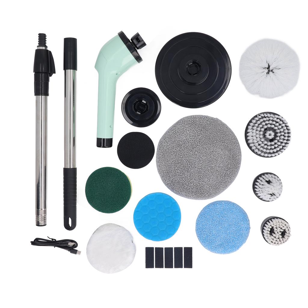 Electric Cleaning Brush Set Multipurpose Cordless Spin Scrubber with 9 Replaceable Brush Heads for