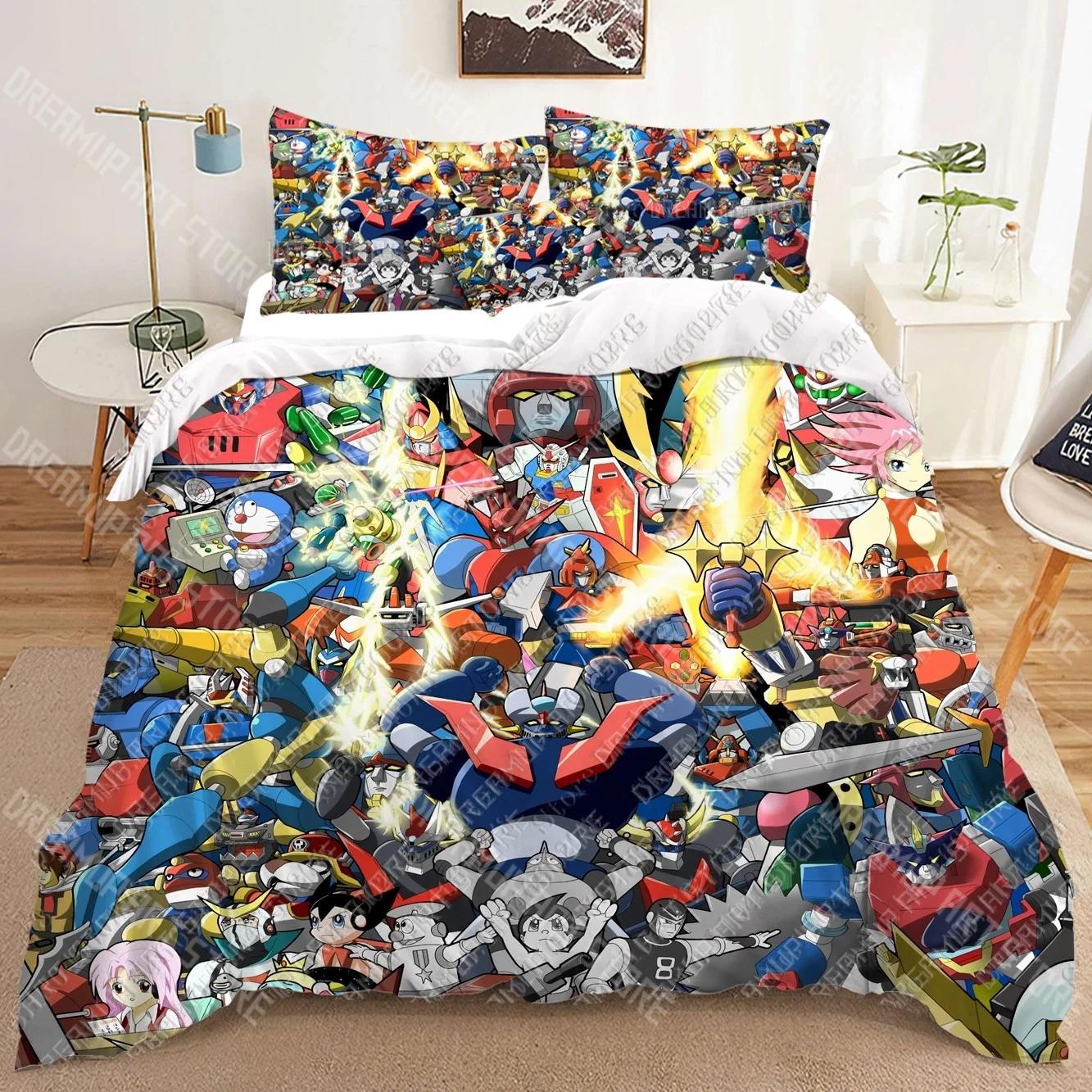 UFO ROBO GRENDIZER GOLDORAK 3D Bedding Sets print duvet cover Adults_ children bed comforter birthday gift dropshipping 135x200cm